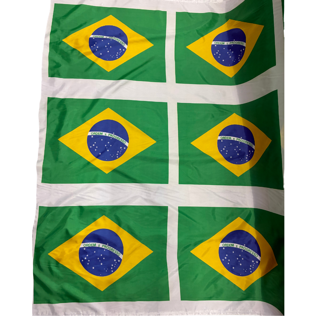 Tecido Bandeira do Brasil - 6 unidades pequenas