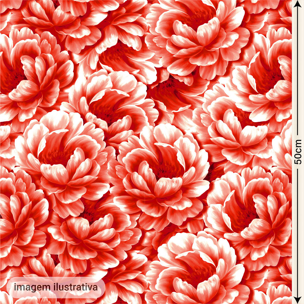 Oxford Digital Mar de Flores Vermelho