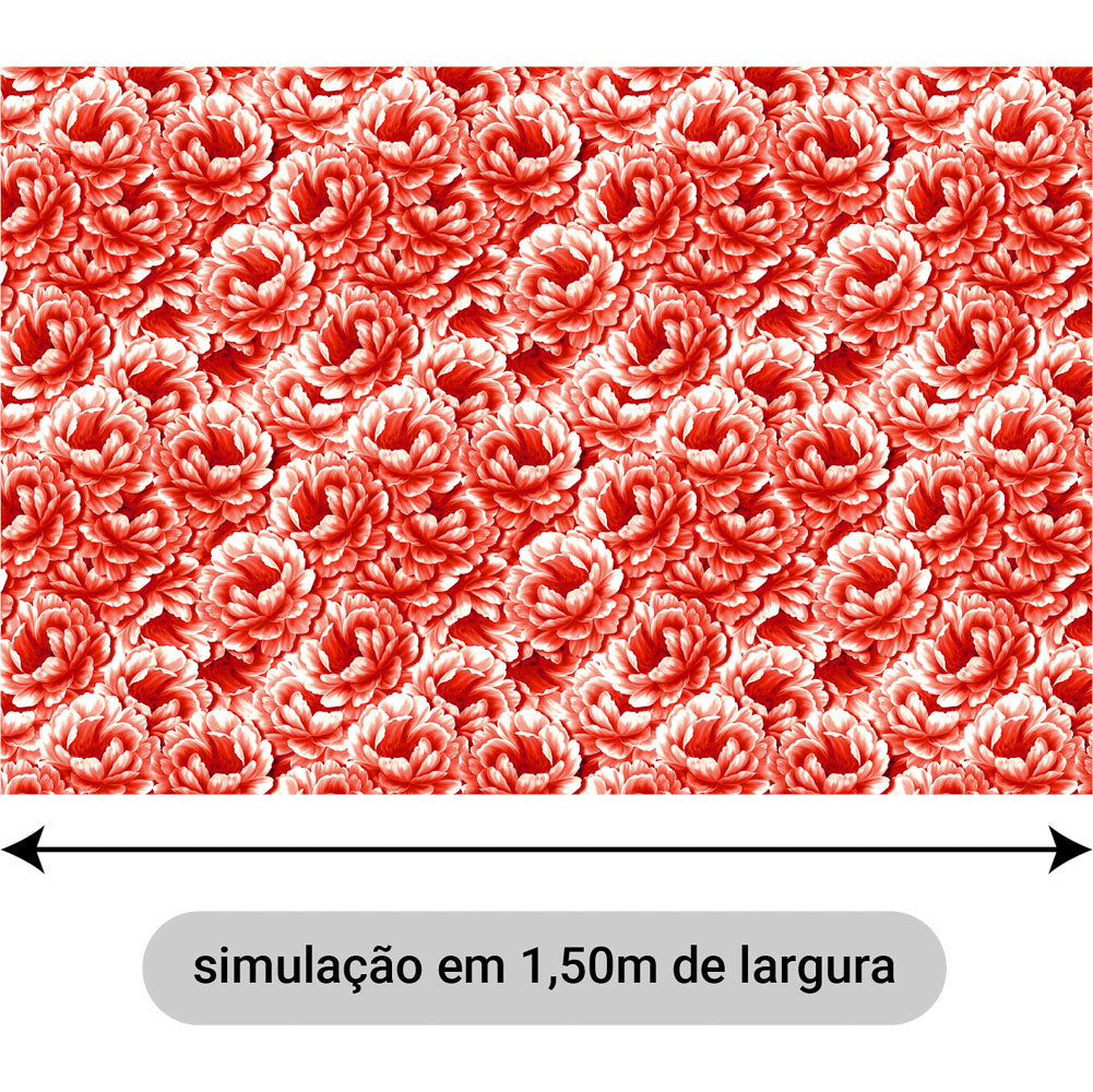 Oxford Digital Mar de Flores Vermelho