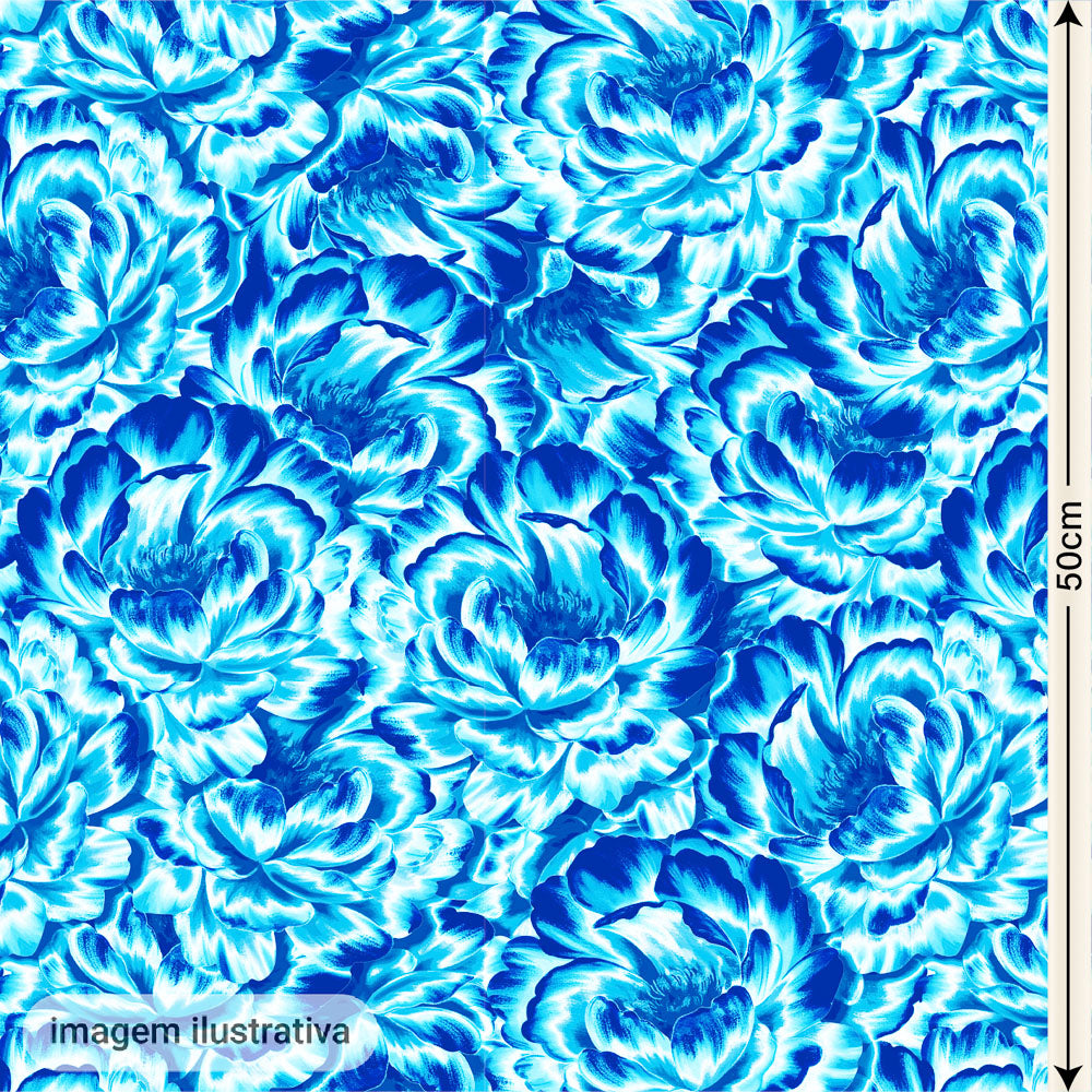 Oxford Digital Tribal Peôneas Azul