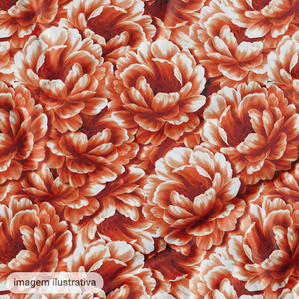 Oxford Digital Mar de Flores Laranja