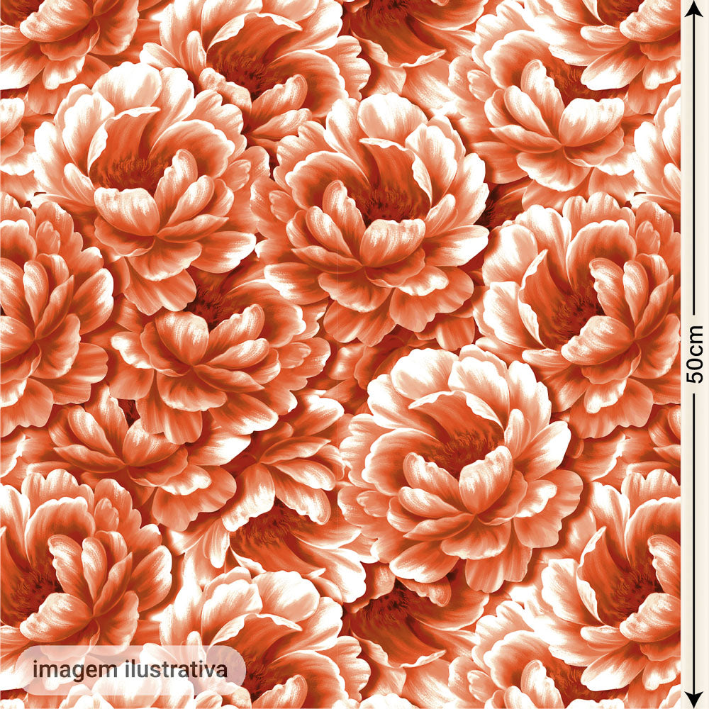 Oxford Digital Mar de Flores Laranja