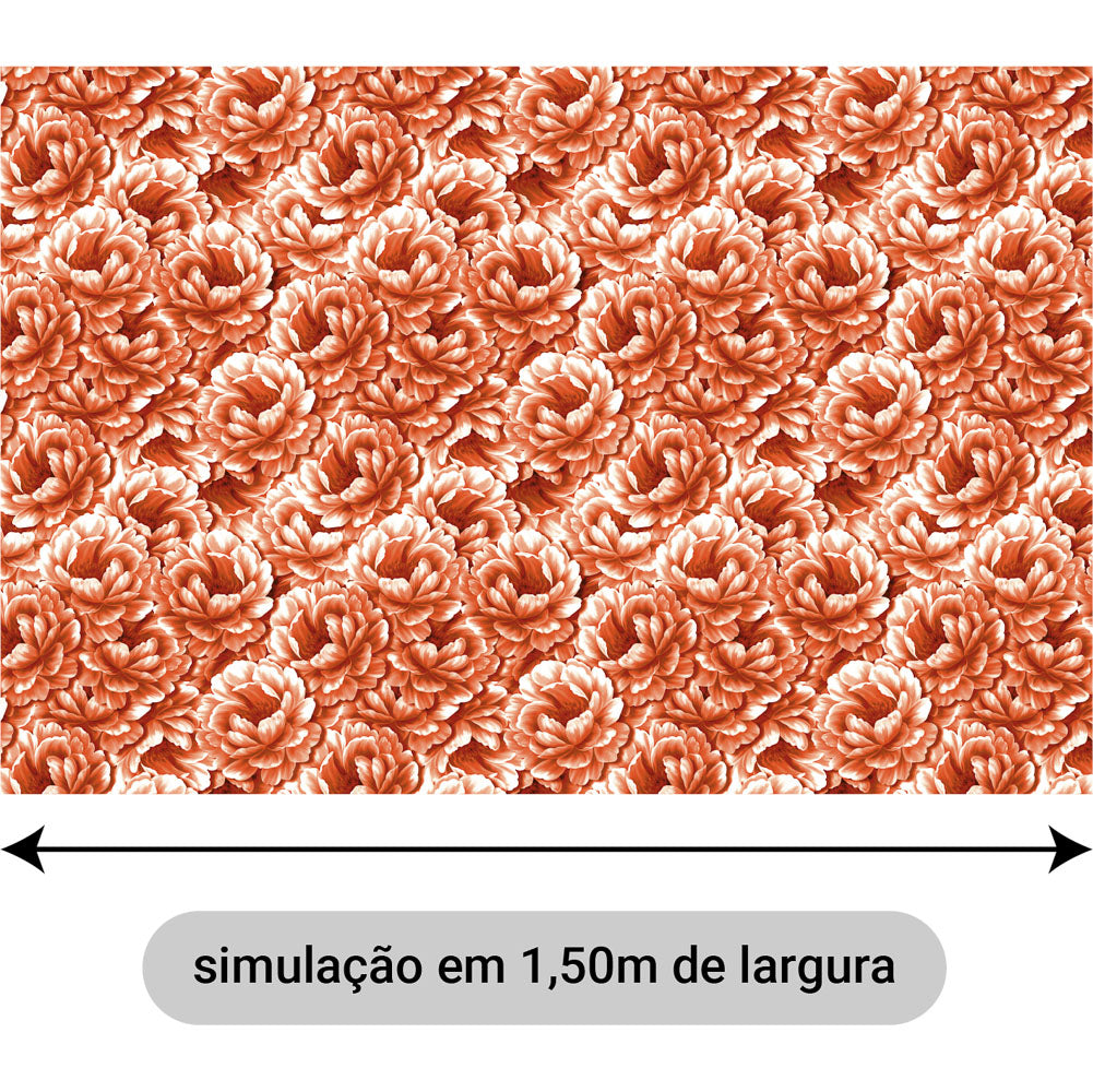 Oxford Digital Mar de Flores Laranja