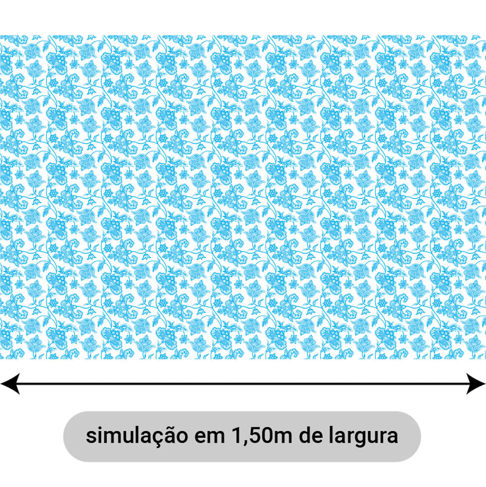 Oxford Digital Floral Paisley Azul