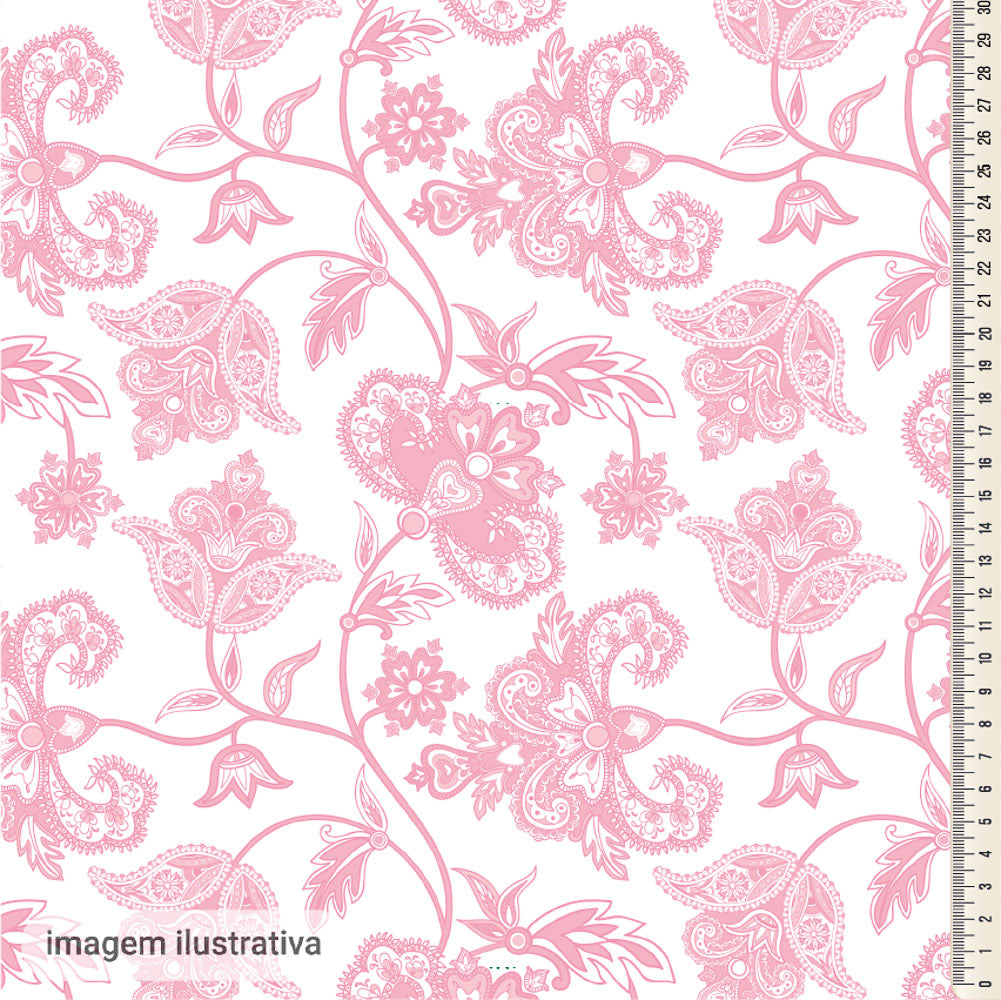 Oxford Digital Folk Paisley Rosa