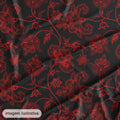Oxford Digital Floral Paisley Vermelho Fundo Branco