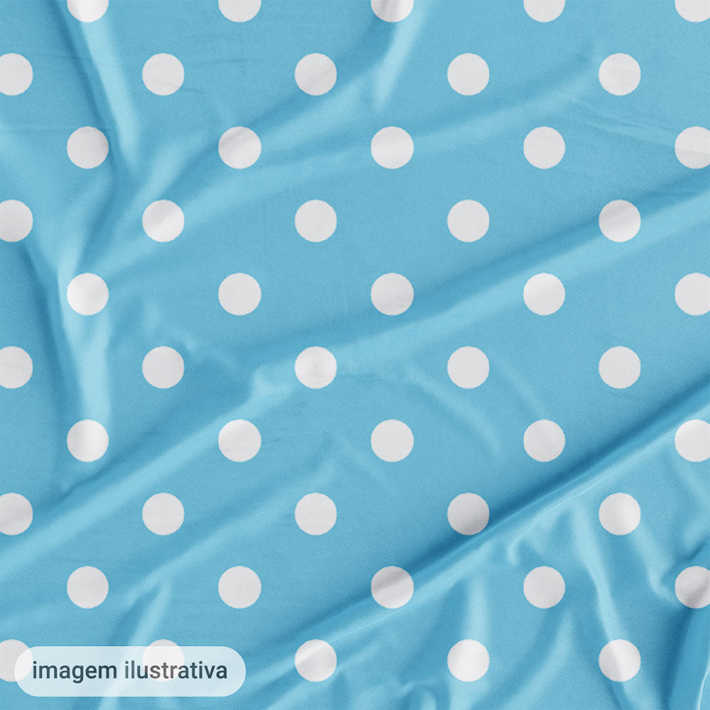 Oxford Digital Bolinhas Fundo Azul