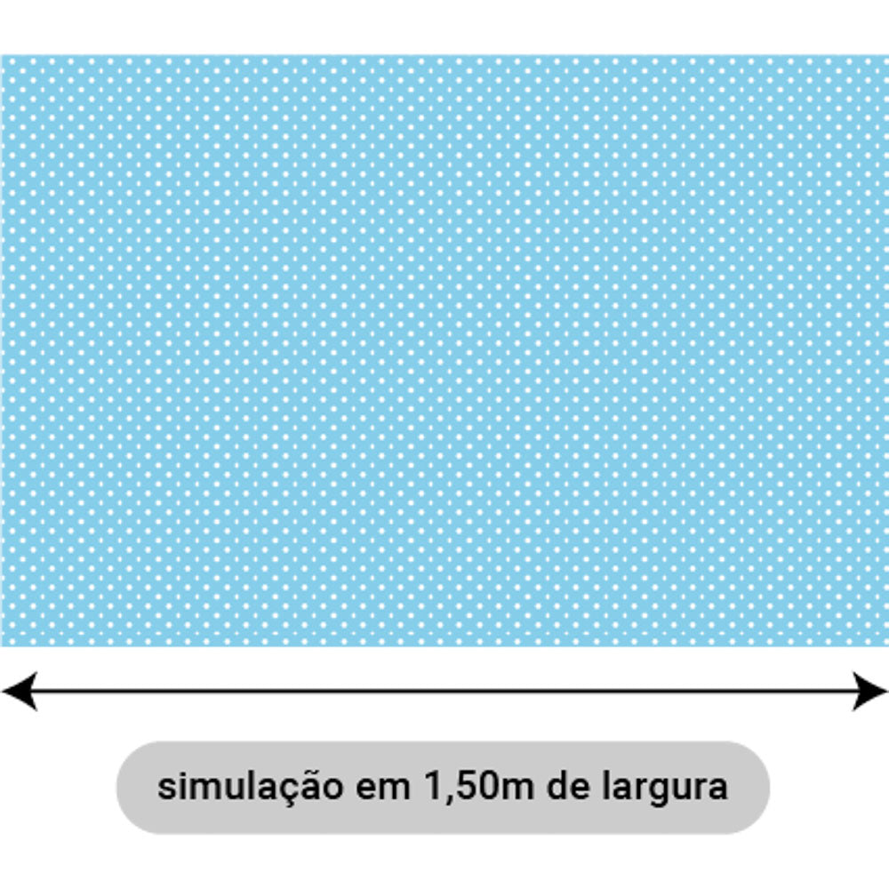 Oxford Digital Bolinhas Fundo Azul