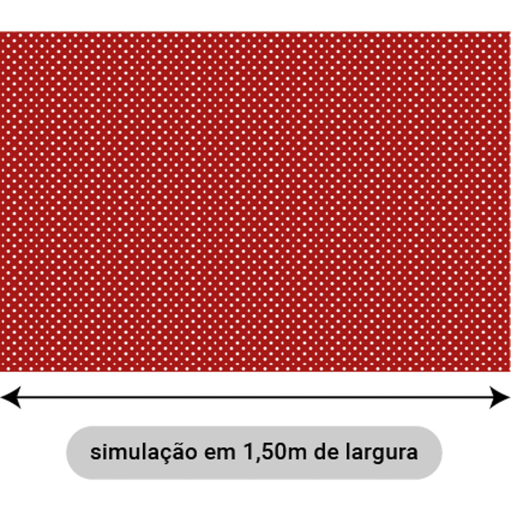 Oxford Digital Bolinhas Fundo Vermelho Bordô