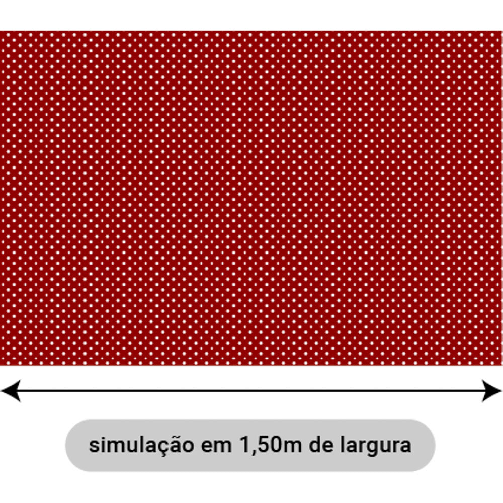 Oxford Digital Bolinhas Fundo Vinho