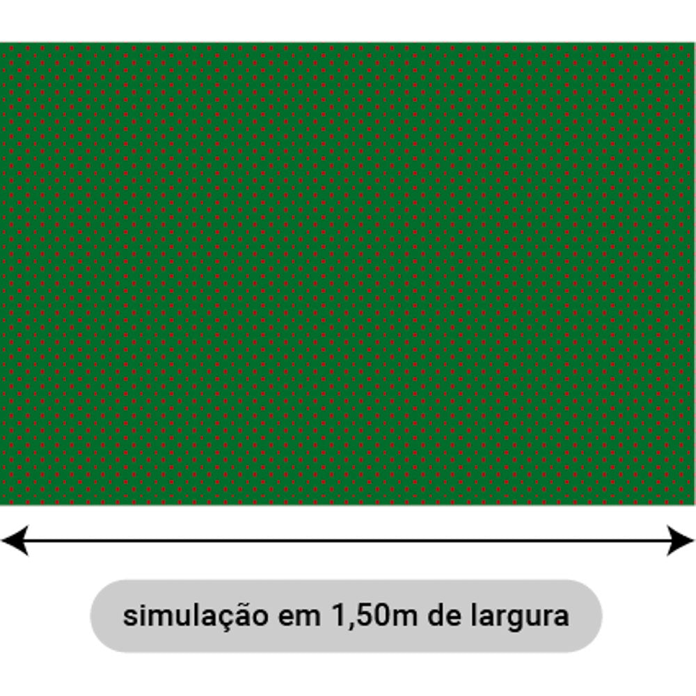 Oxford Digital Bolinhas Vermelhas Fundo Verde Claro