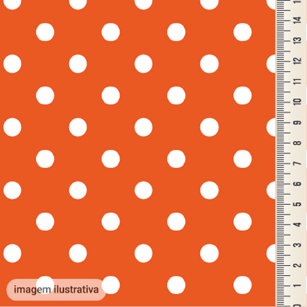 Oxford Digital Bolinhas Fundo Vermelho Cereja