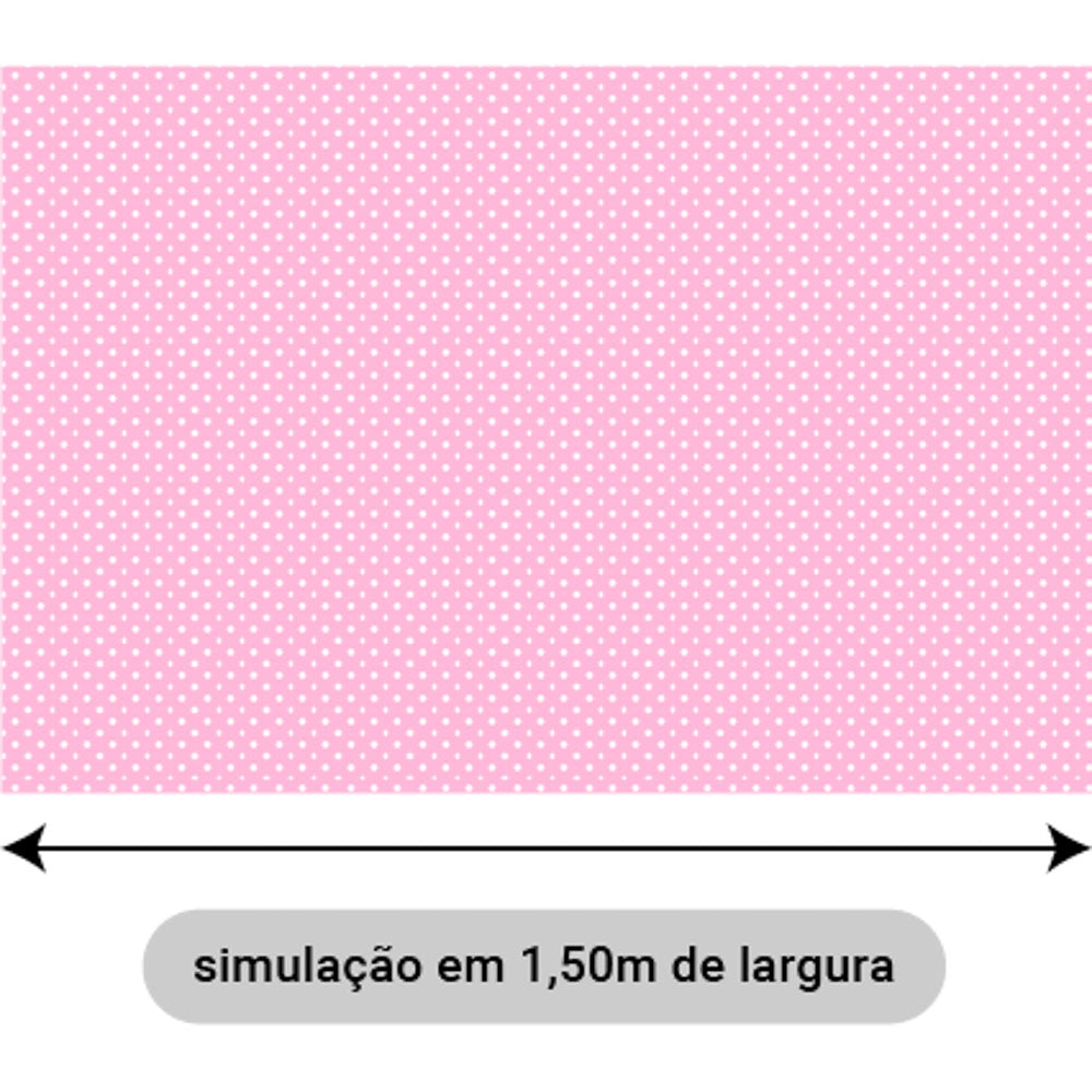 Oxford Digital Bolinhas Fundo Rosa