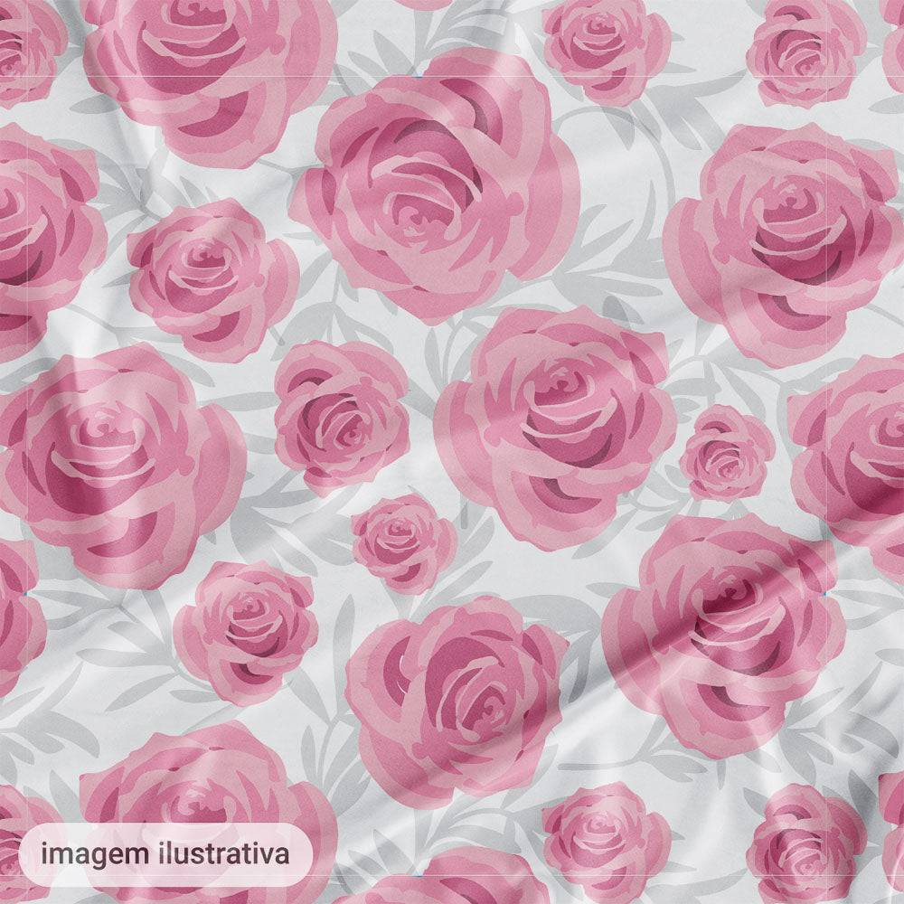 Oxford Digital Rosas Desenhadas Rosa