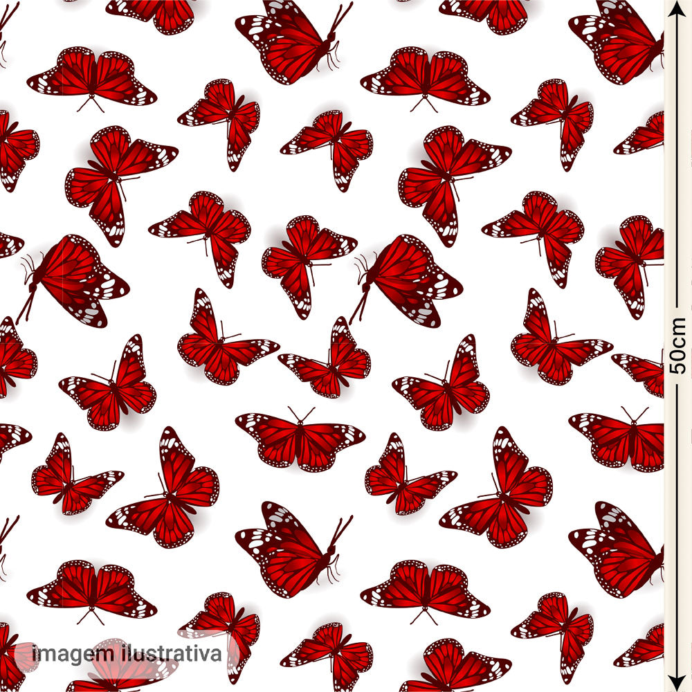 Oxford Digital Borboletas Vermelhas Oyá