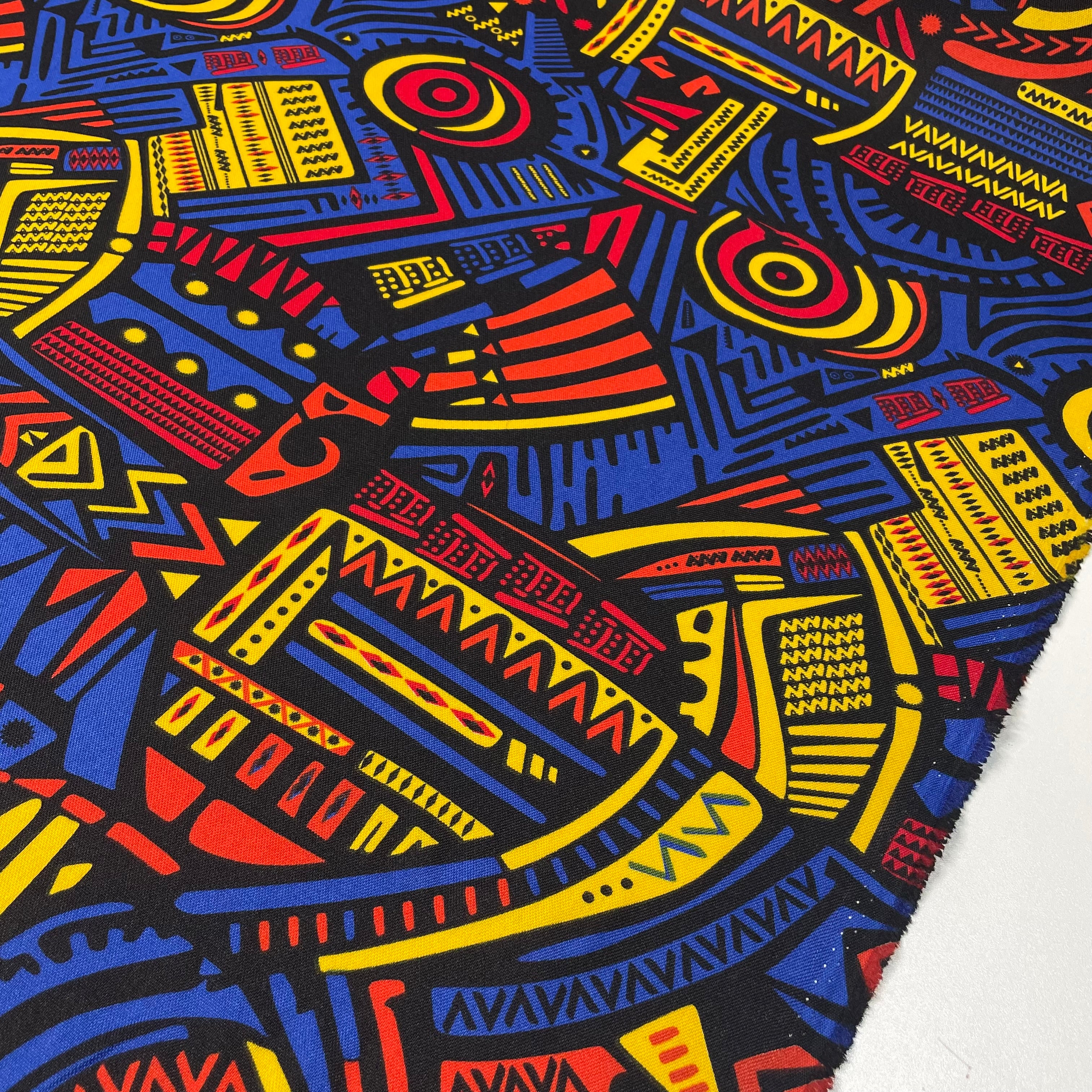 Oxford Étnico Energia Tribal Amarelo e Azul Royal