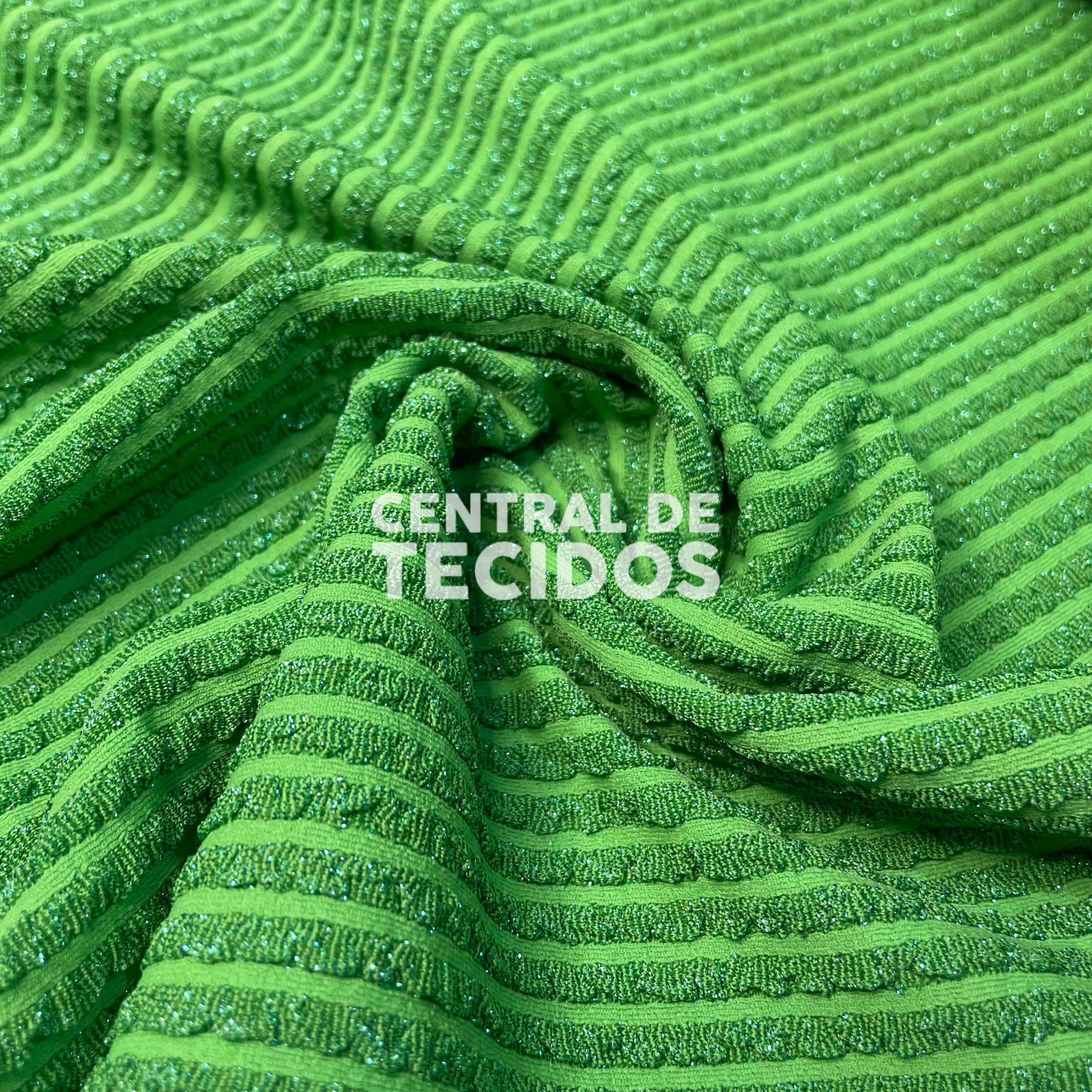 Lurex Stripe Shine Verde Lima