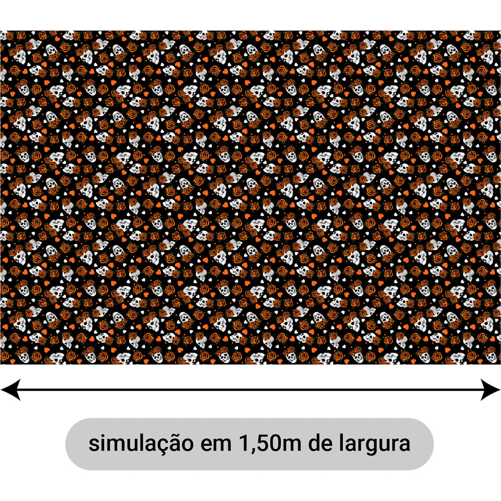 Oxford Digital Caveirinhas e Rosas Laranjas