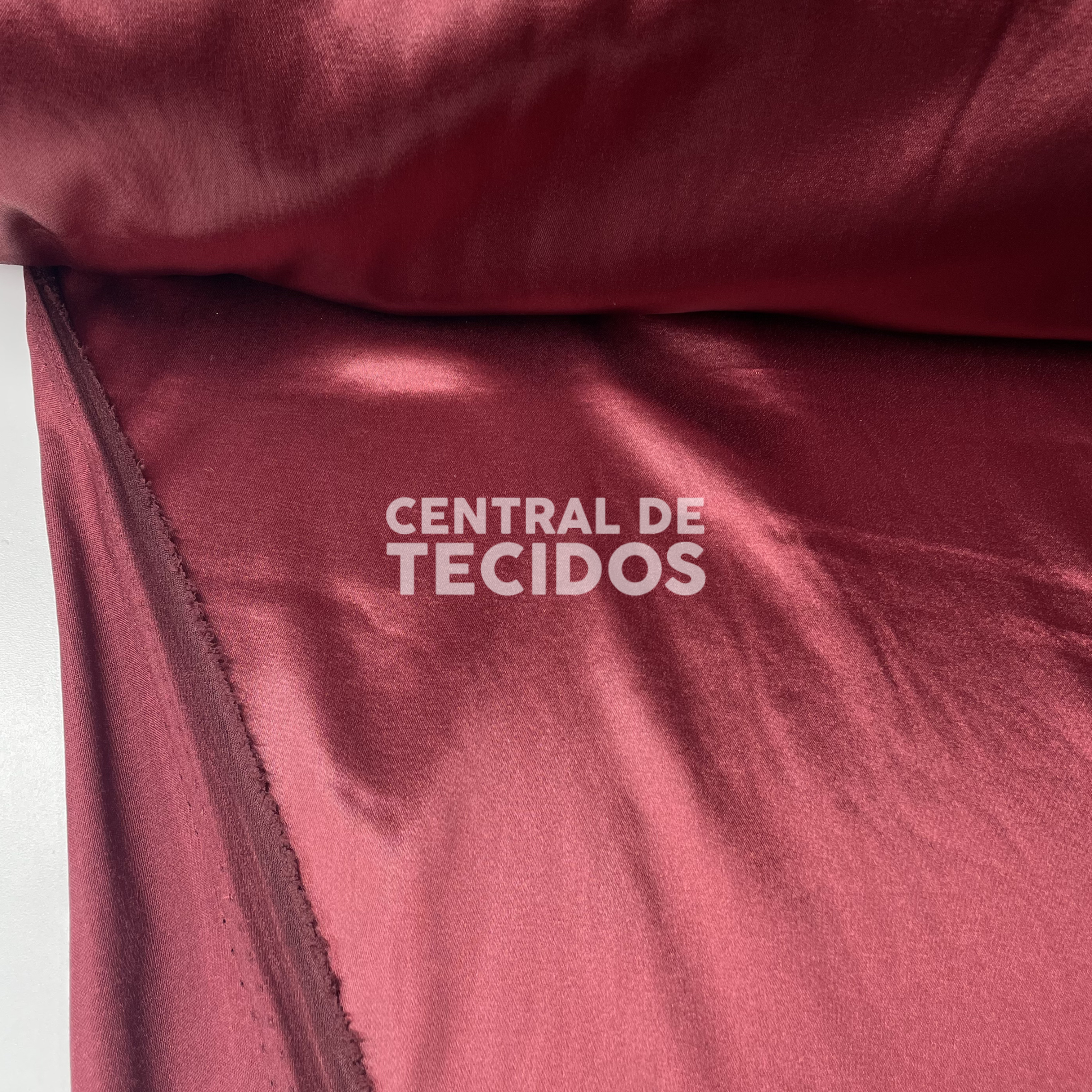 Cetim com Elastano Vermelho Bordô