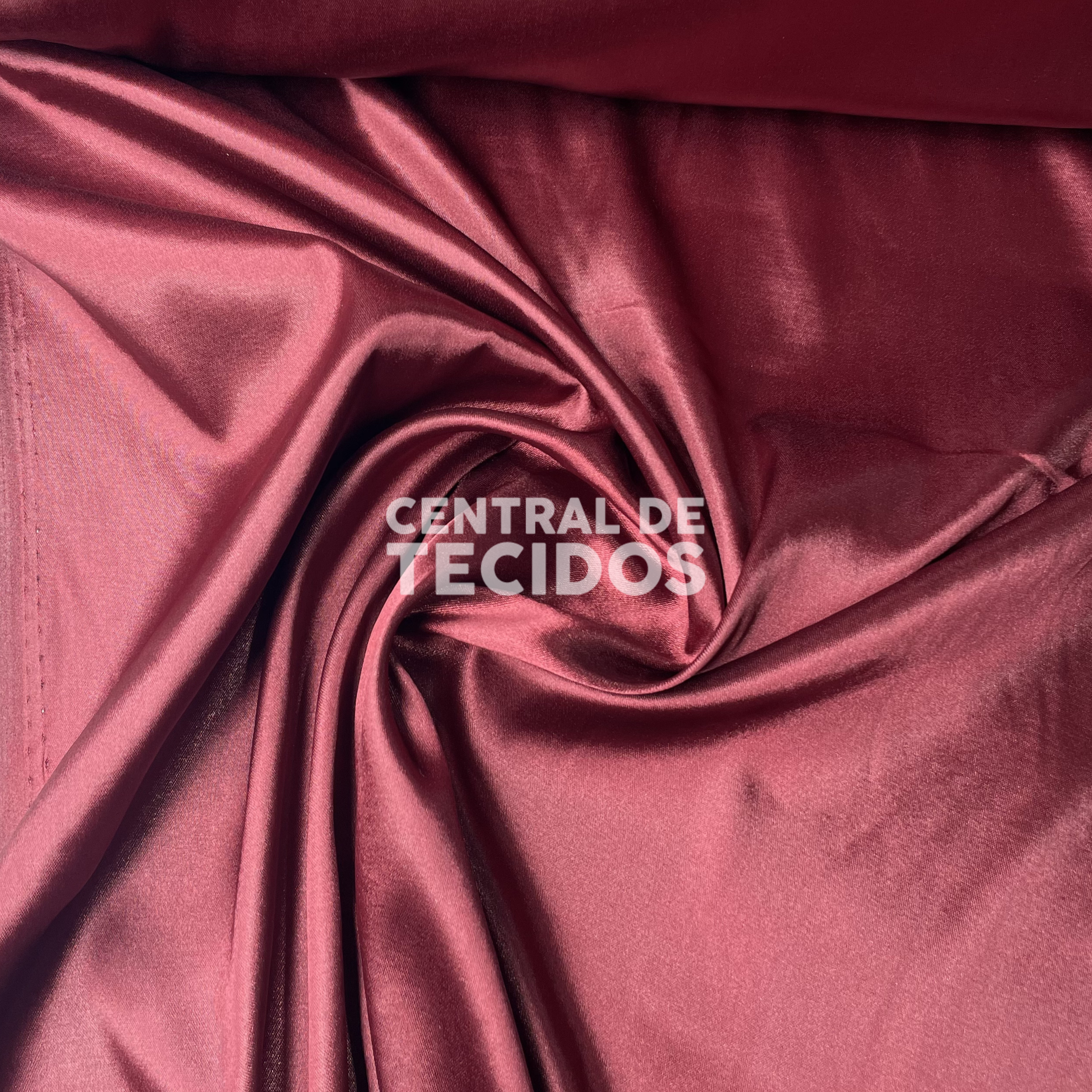 Cetim com Elastano Vermelho Bordô