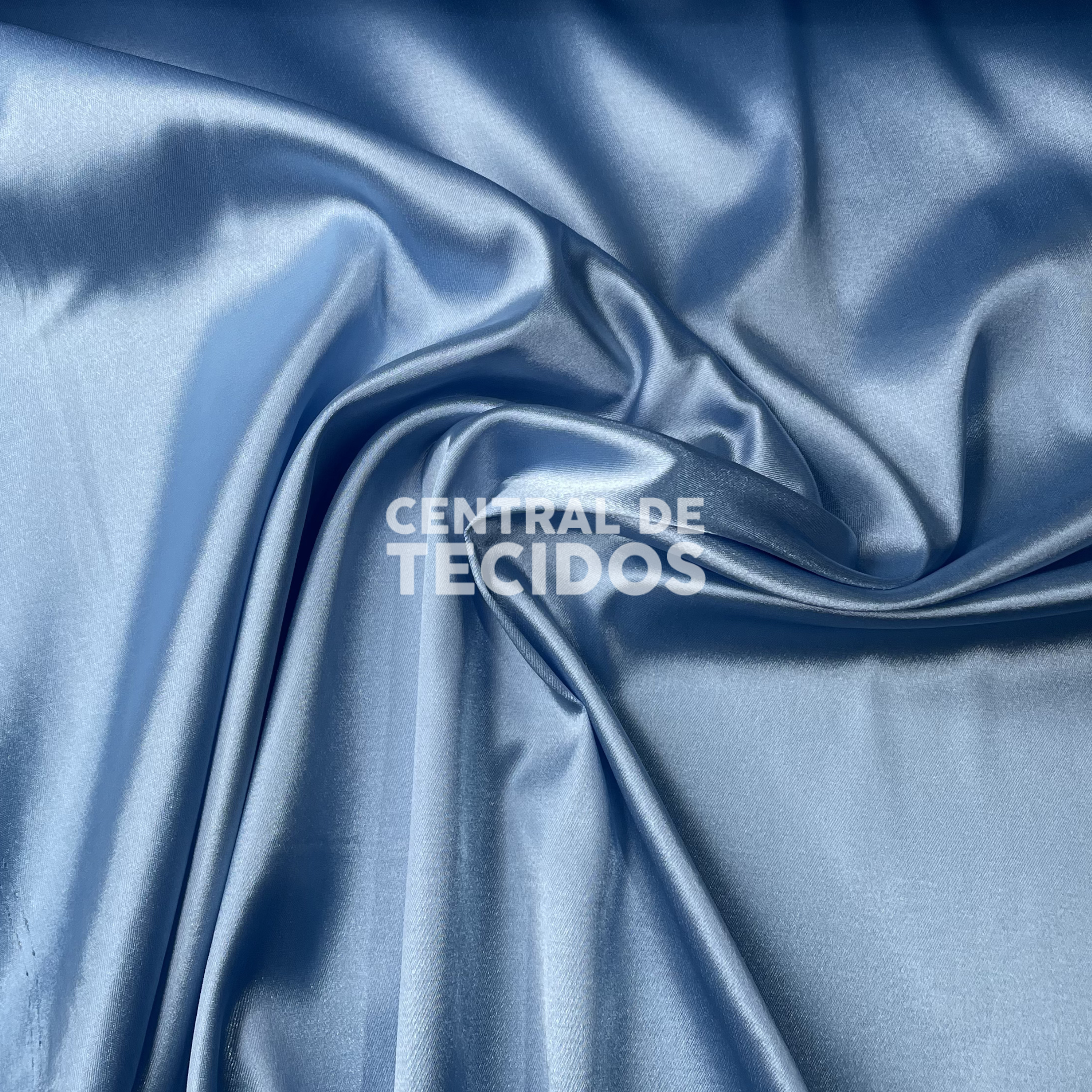 Cetim com Elastano Azul Bebê