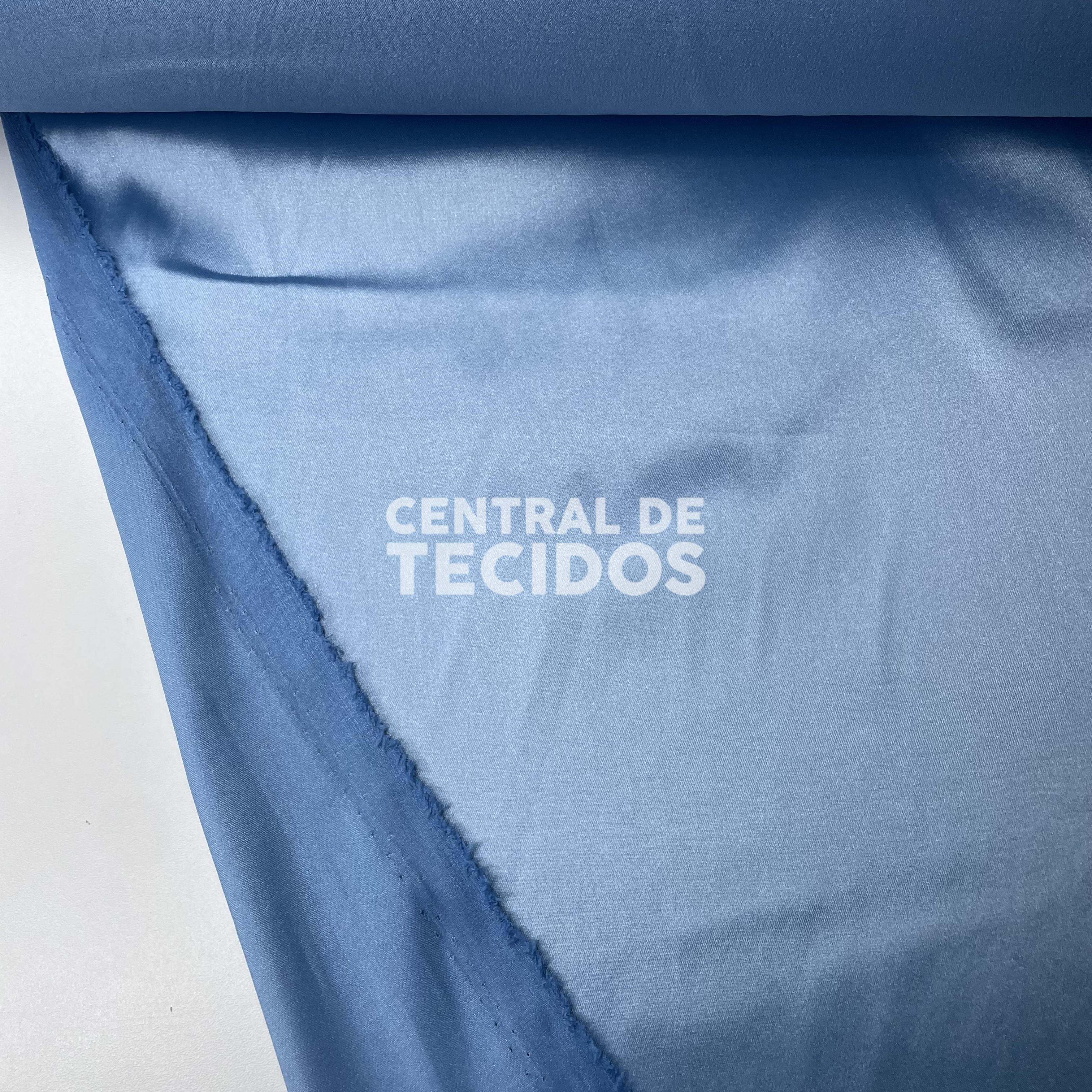 Cetim com Elastano Azul Bebê