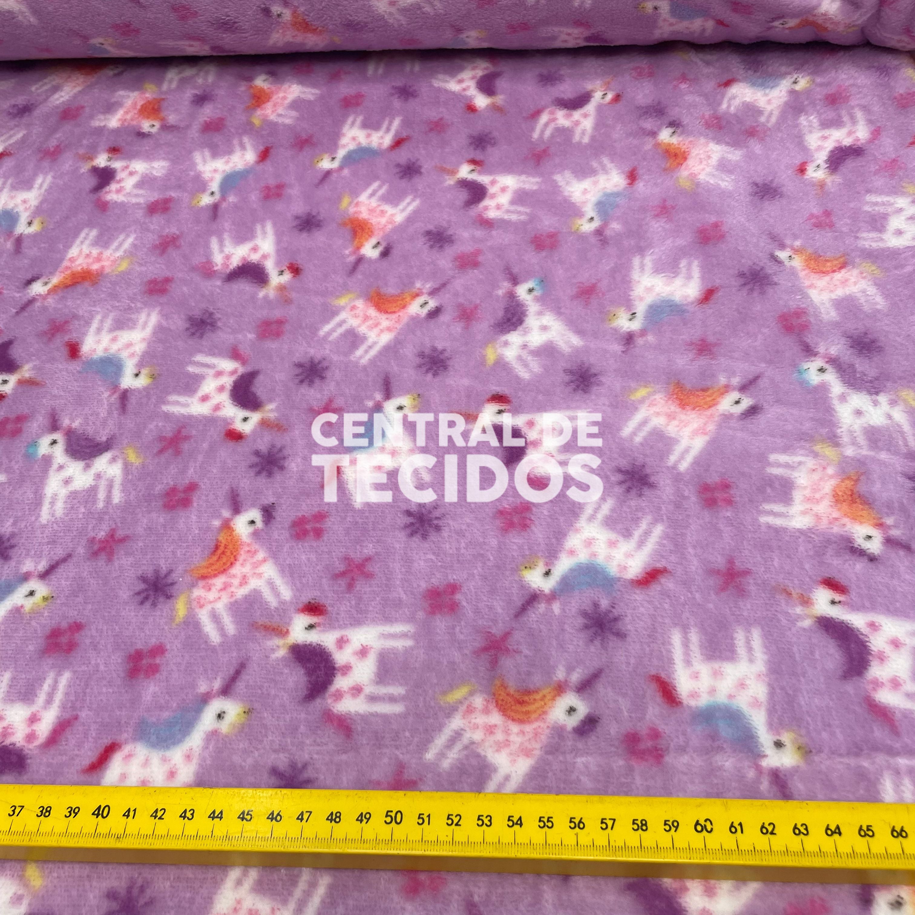 Fleece Térmica Lilás Unicórnios