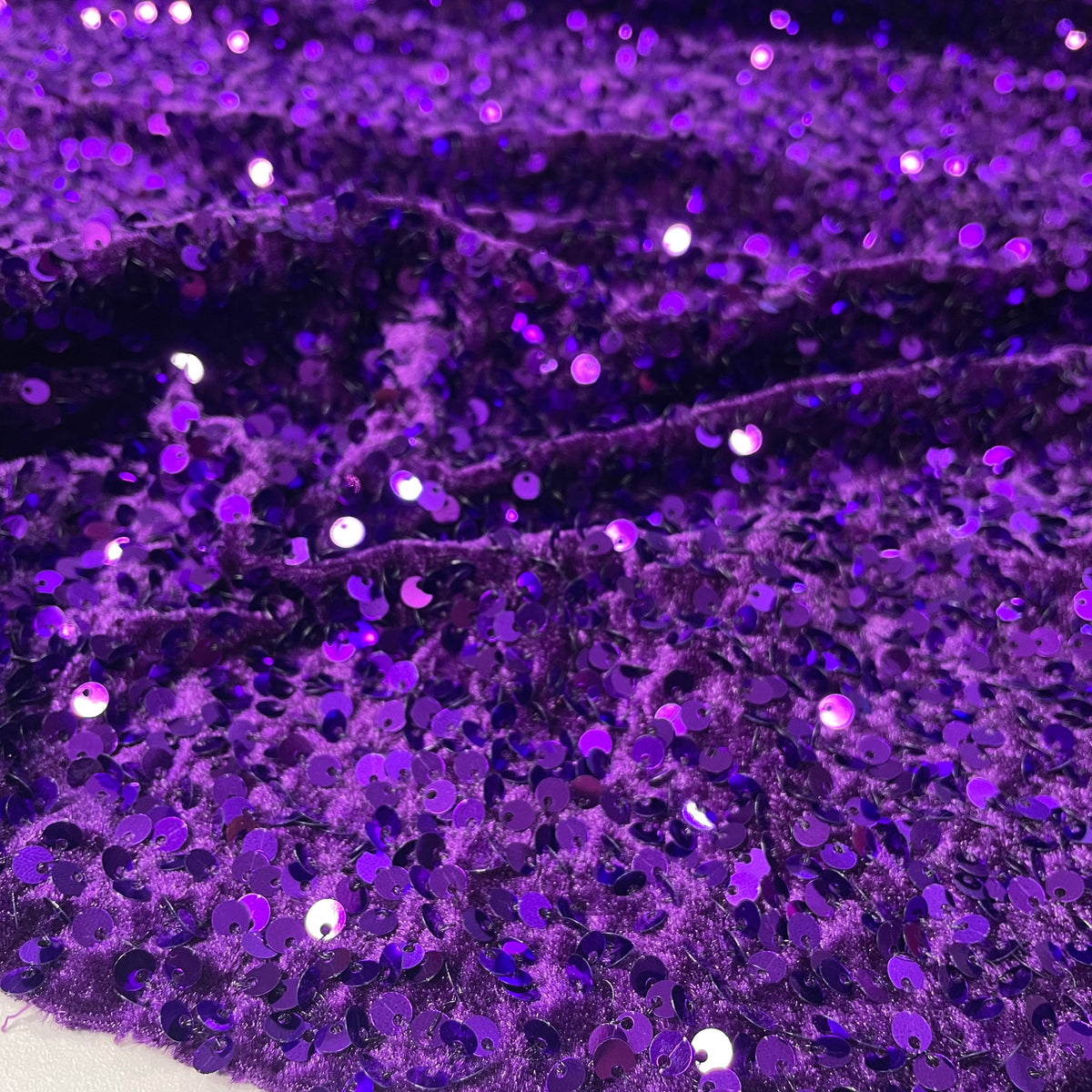 Veludo Paetê Degradê Roxo e Dourado