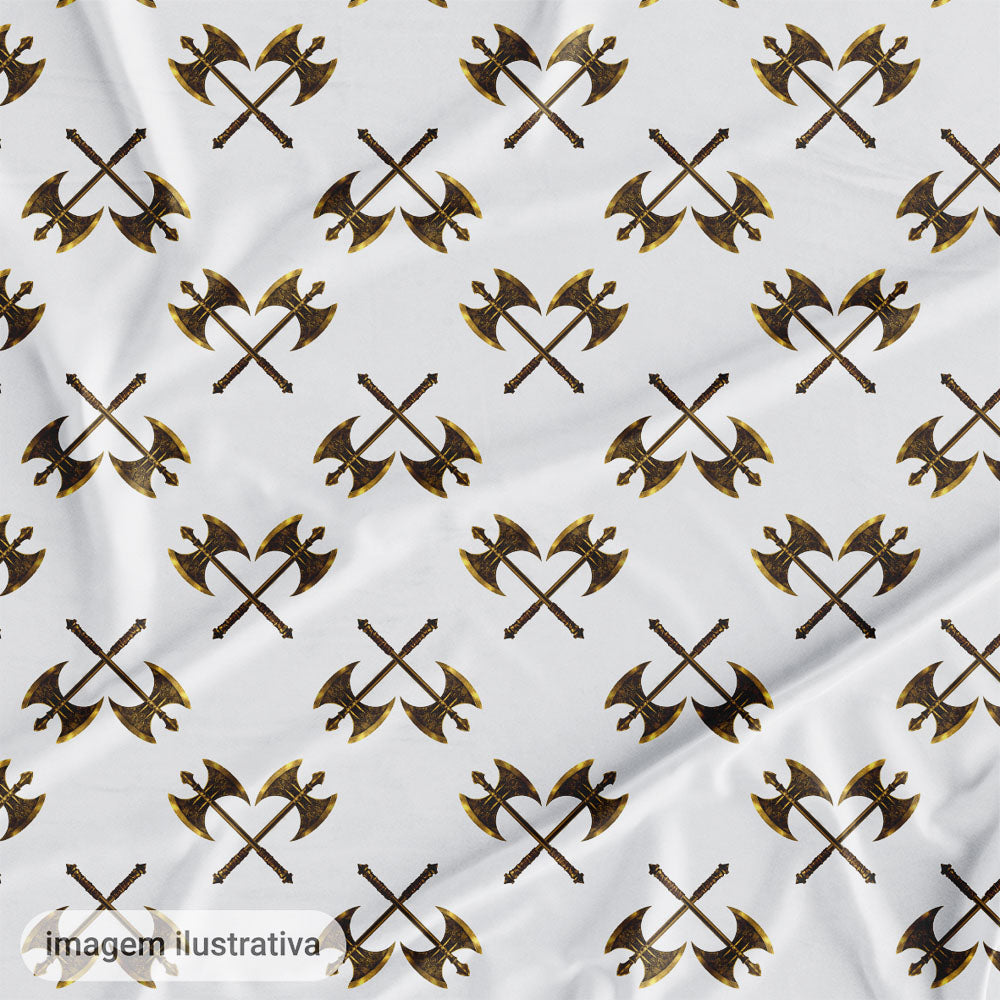 Oxford Digital Machados de Xangô Dourados Fundo Branco