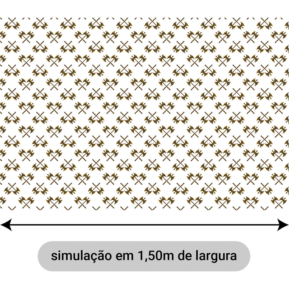 Oxford Digital Machados de Xangô Dourados Fundo Branco