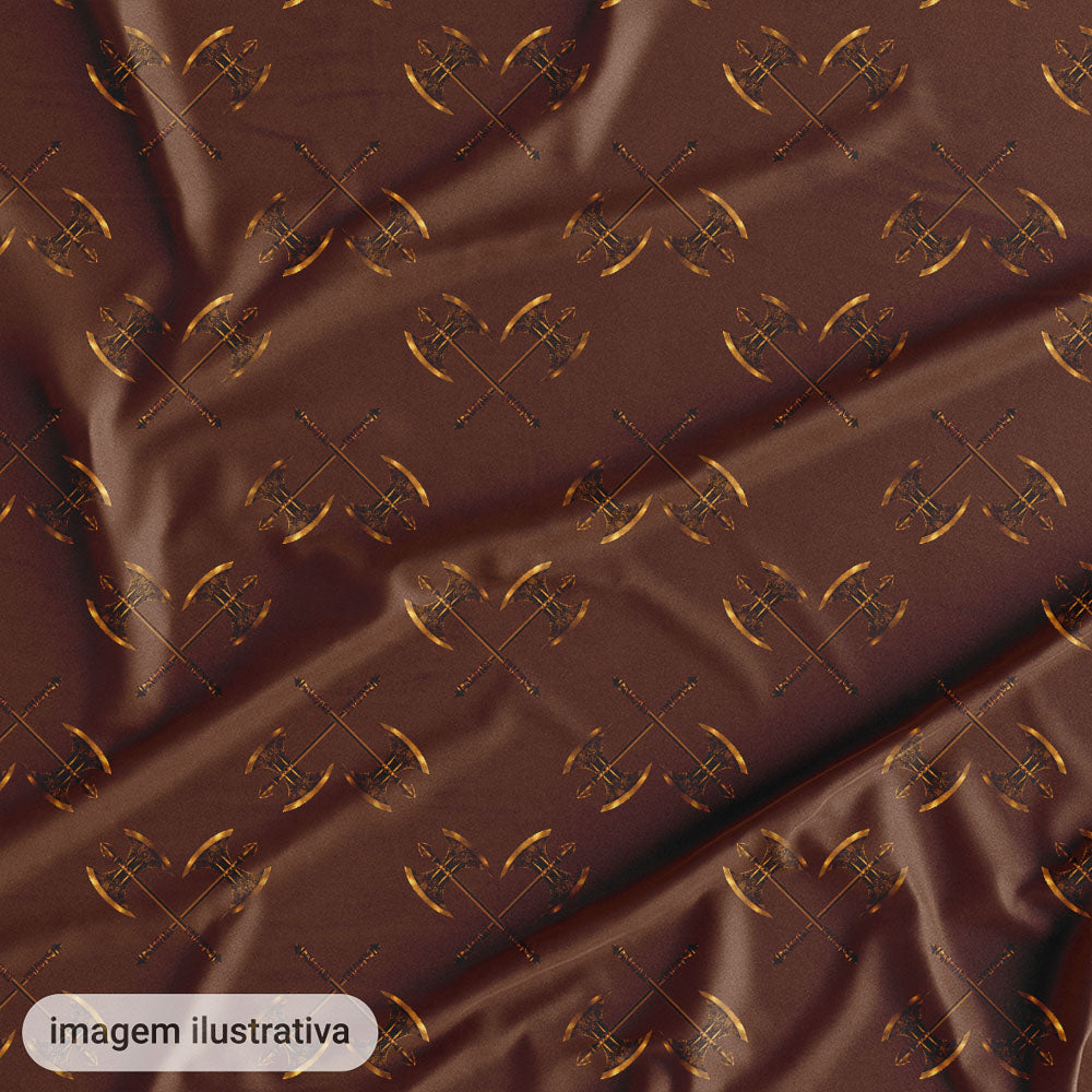 Oxford Digital Machados de Xangô Fundo Marrom