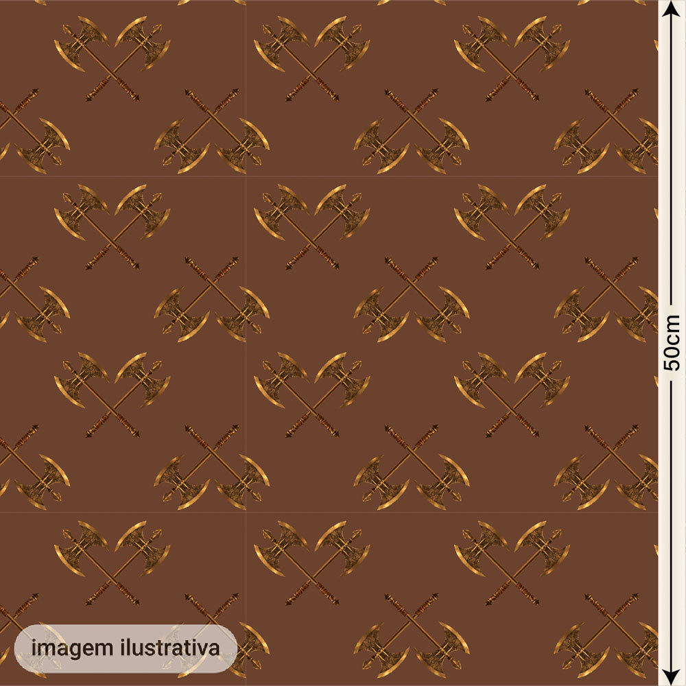 Oxford Digital Machados de Xangô Fundo Marrom