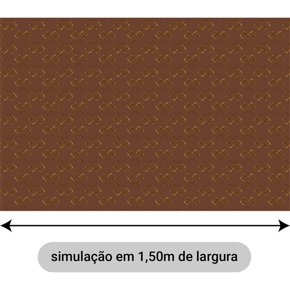 Oxford Digital Machados de Xangô Fundo Marrom