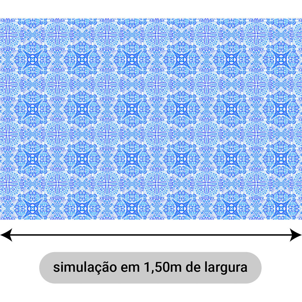 Oxford Digital Étnico Tribal Azul