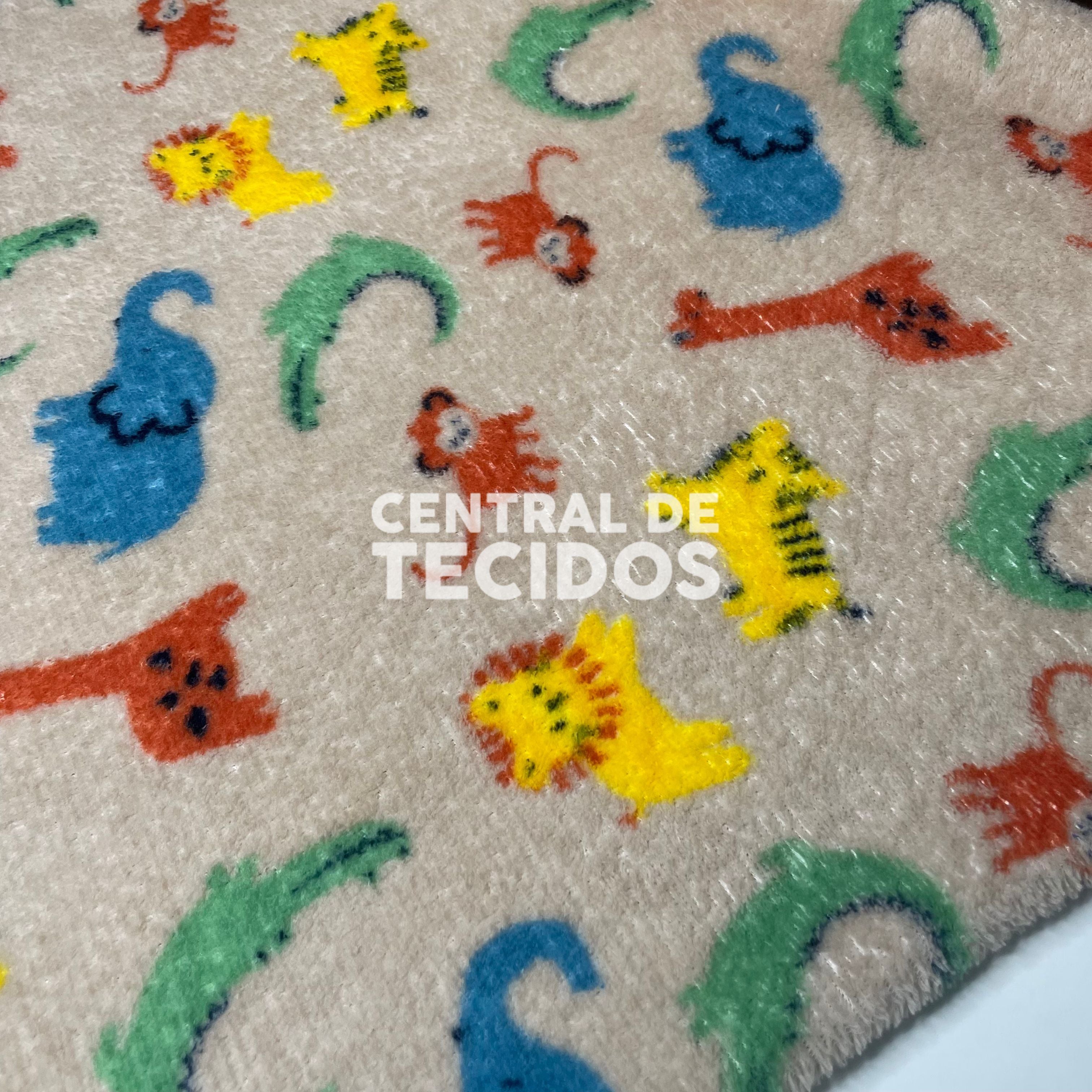 Fleece Bichinhos Bege