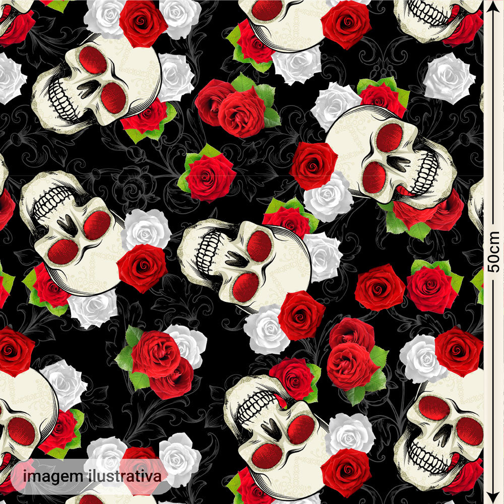 Oxford Digital Caveiras e Rosas