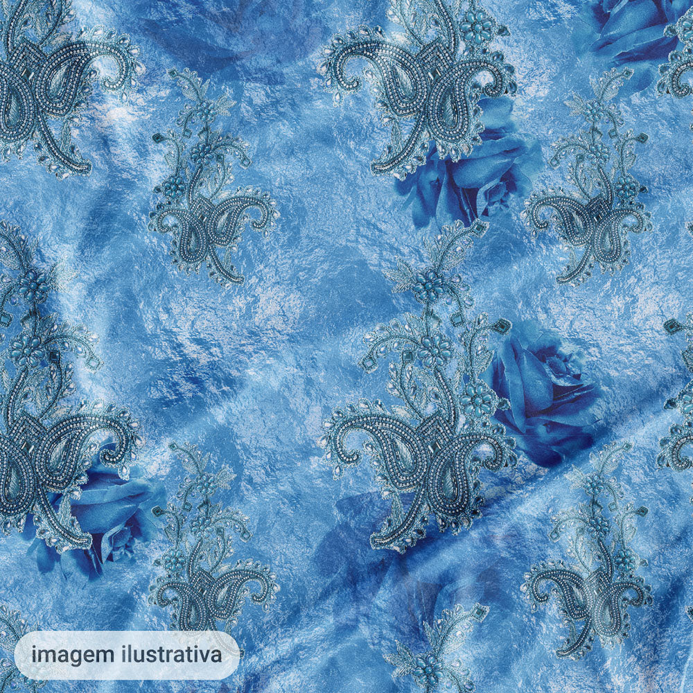Oxford Digital Paisley Azul