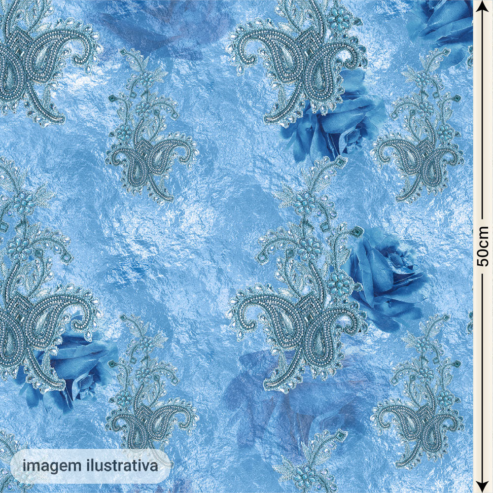 Oxford Digital Paisley Azul