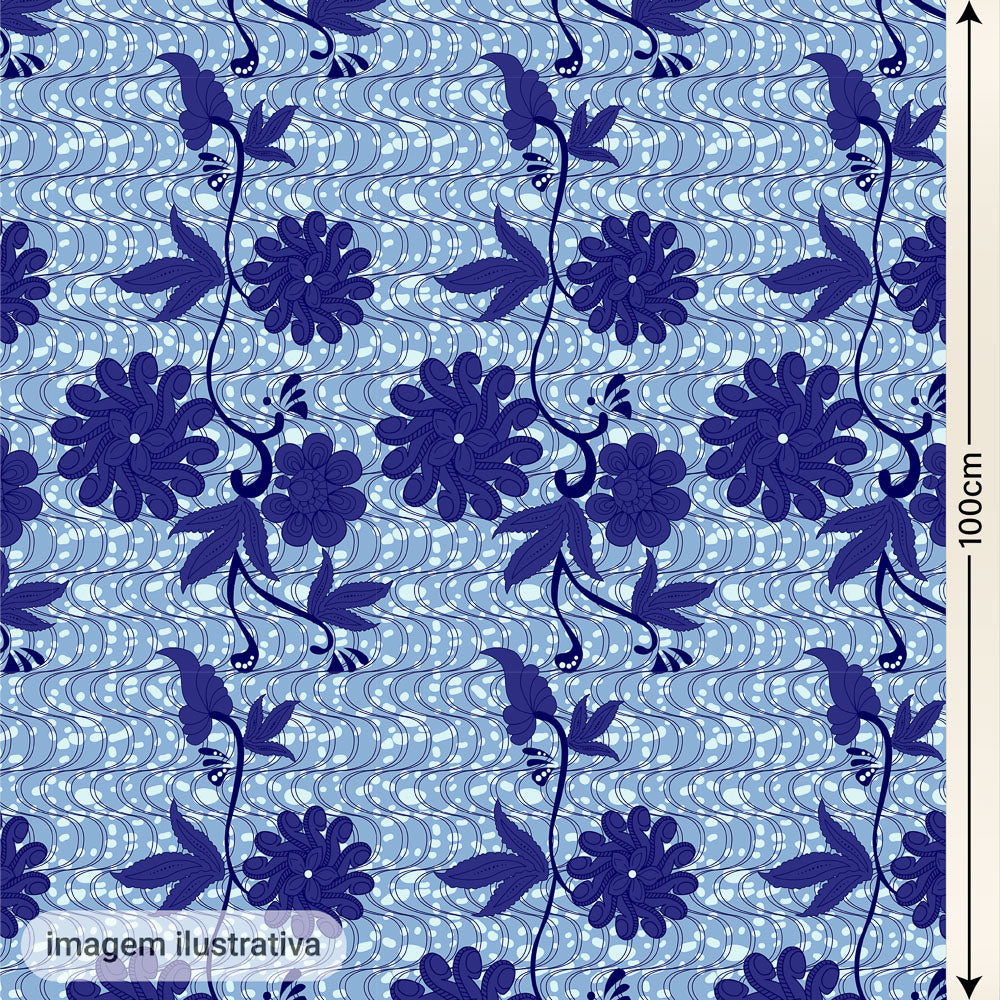 Oxford Digital Mosaico Índigo