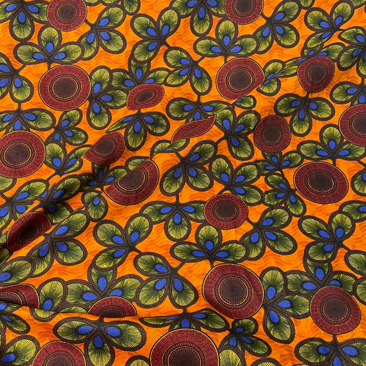 Oxford Afro Ondas de Axé Fundo Laranja