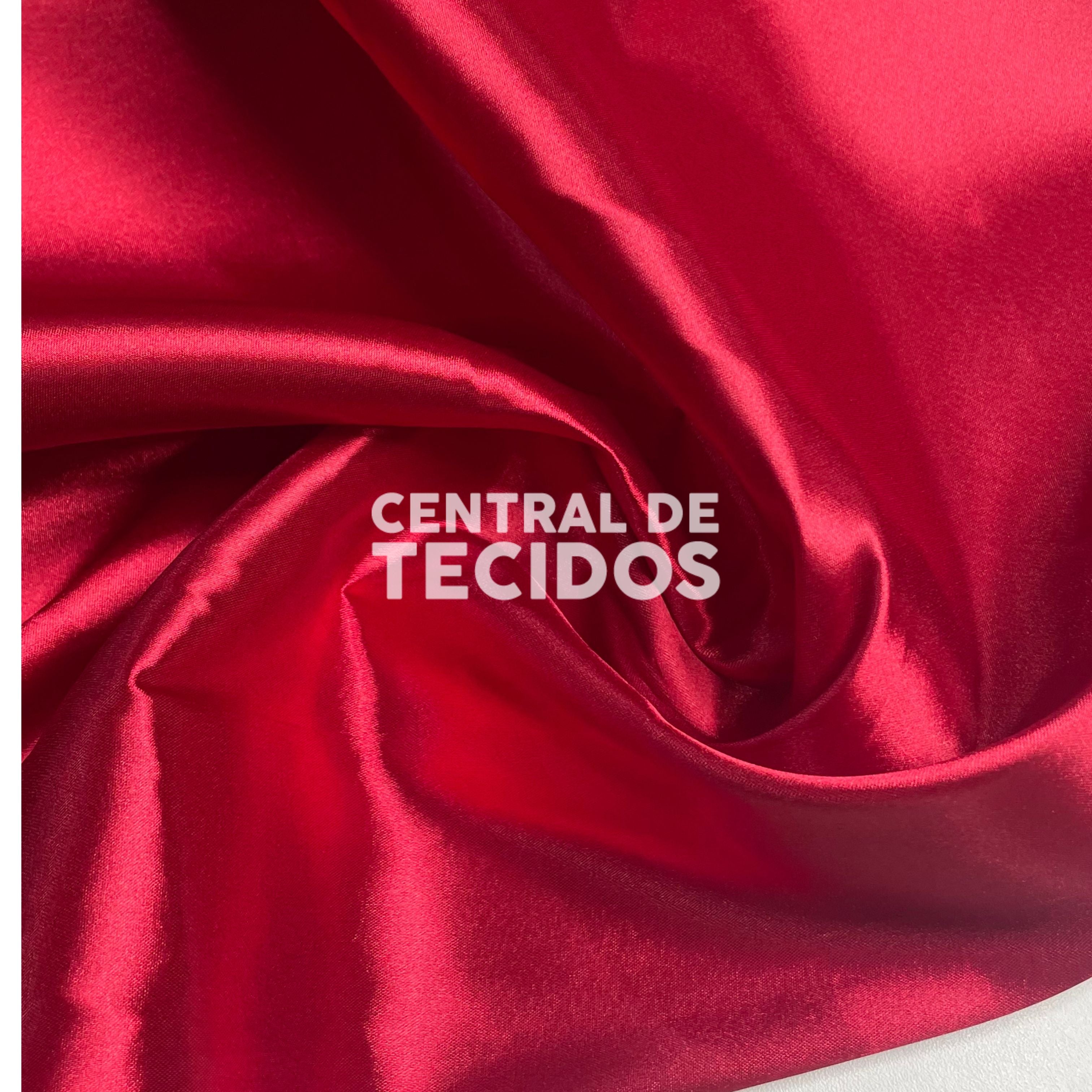 Cetim com Elastano Vermelho Rubi