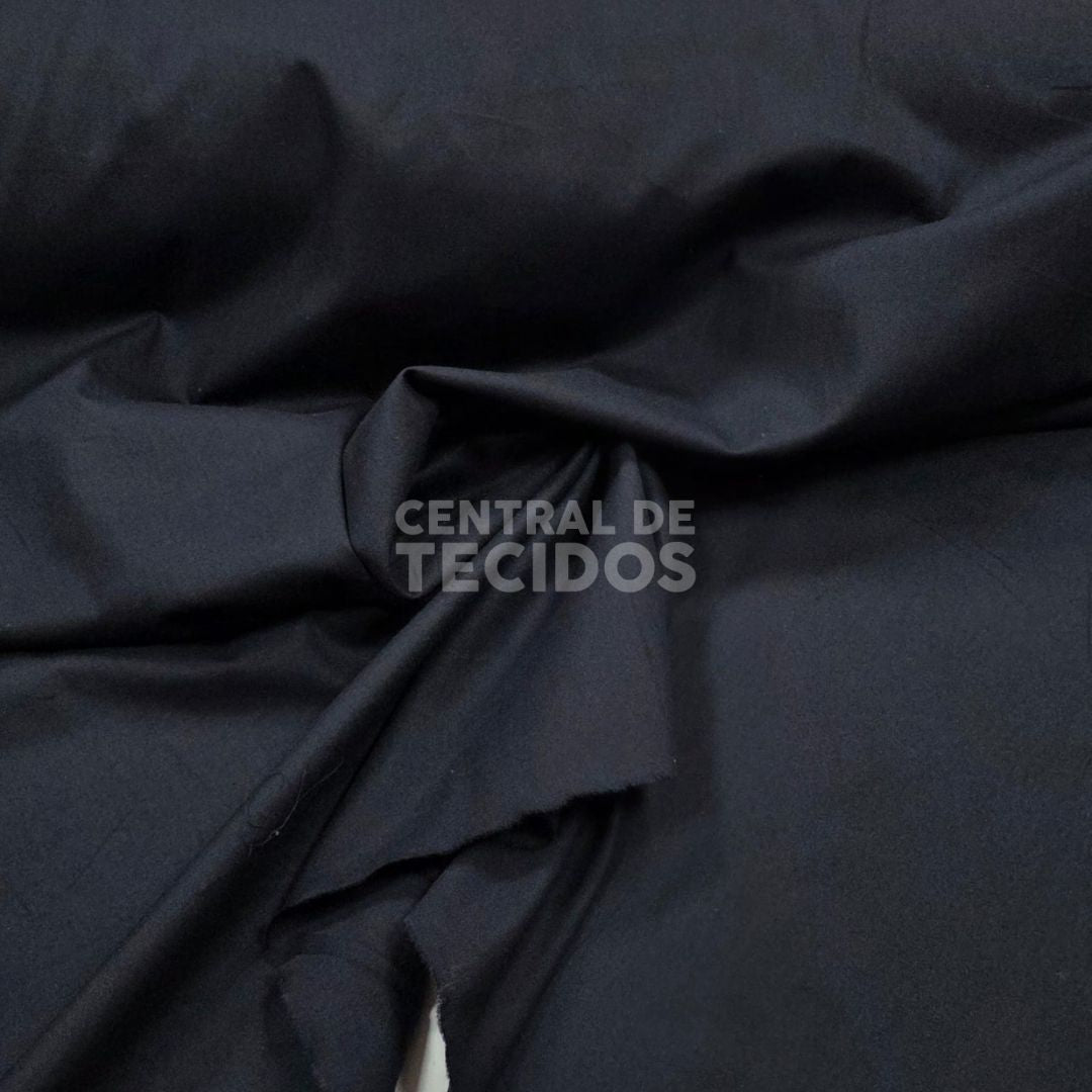Tricoline 100% Algodão Fio 40 Liso Preto