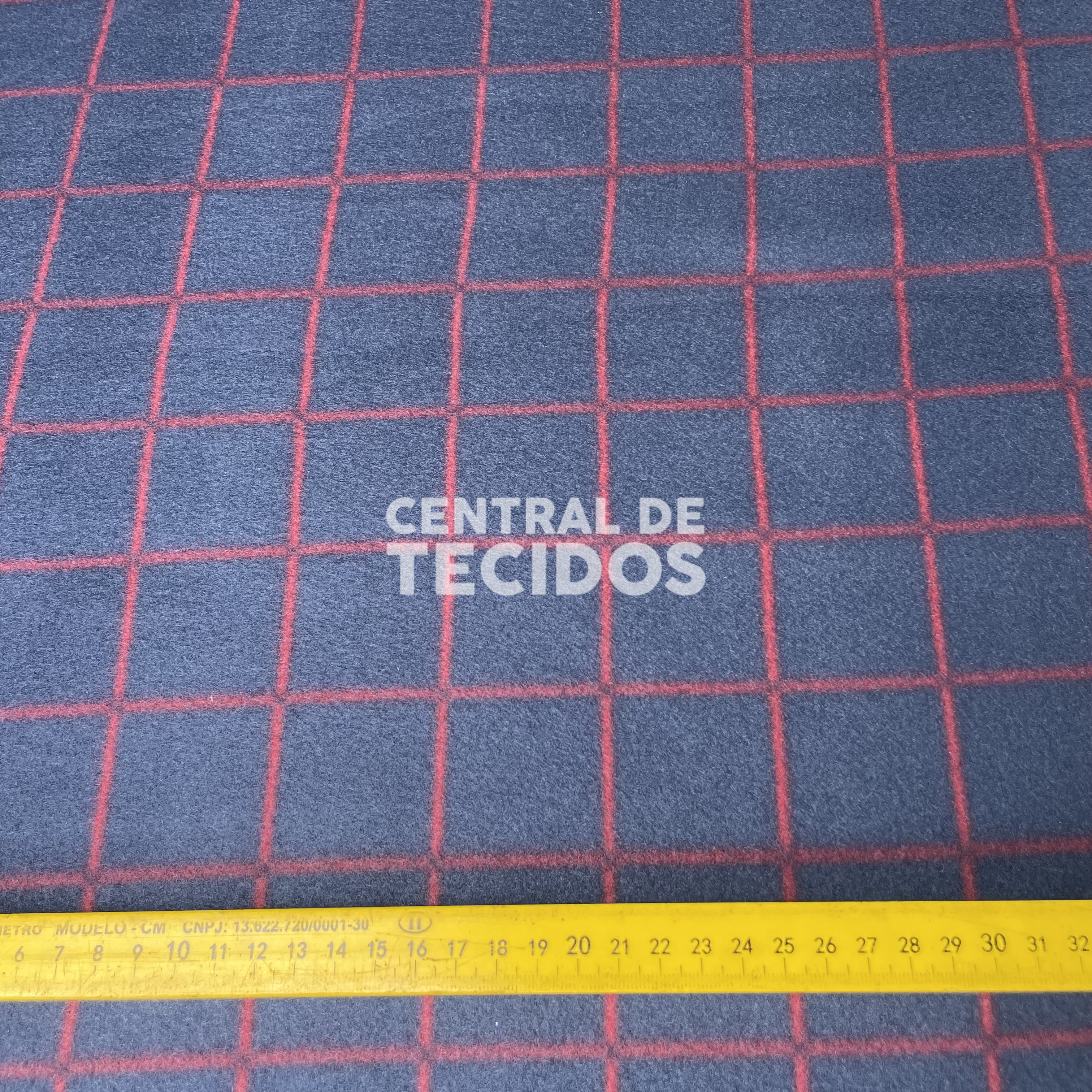 Soft Térmico Xadrez Azul Marinho e Vermelho