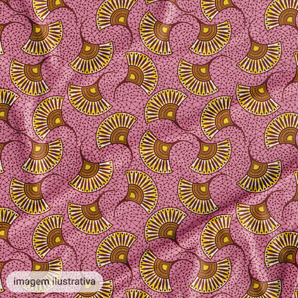 Oxford Digital Leque Rosa e Dourado