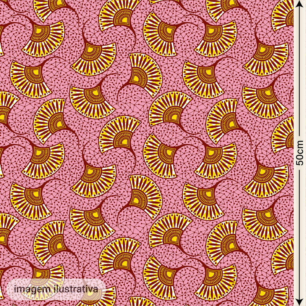 Oxford Digital Leque Rosa e Dourado