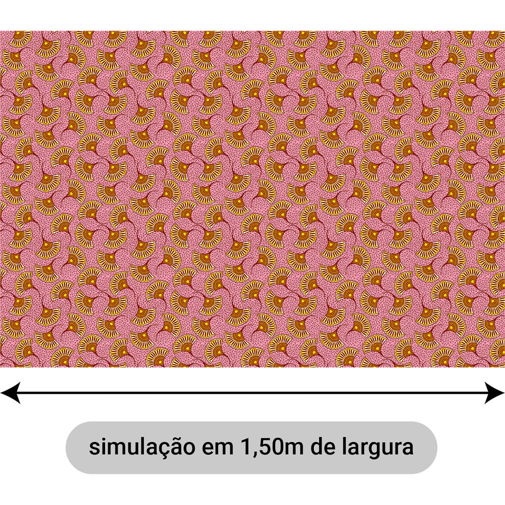 Oxford Digital Leque Rosa e Dourado