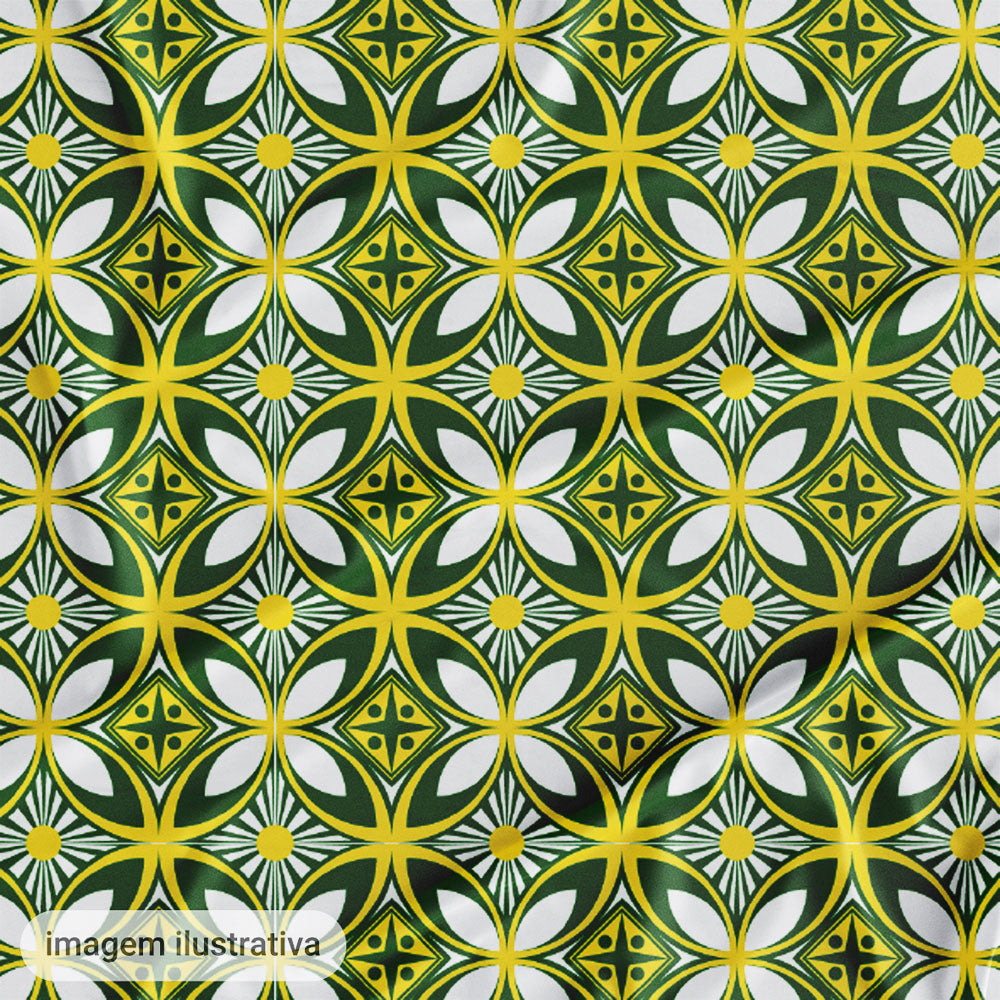 Oxford Digital Geométrico Mosaico Verde