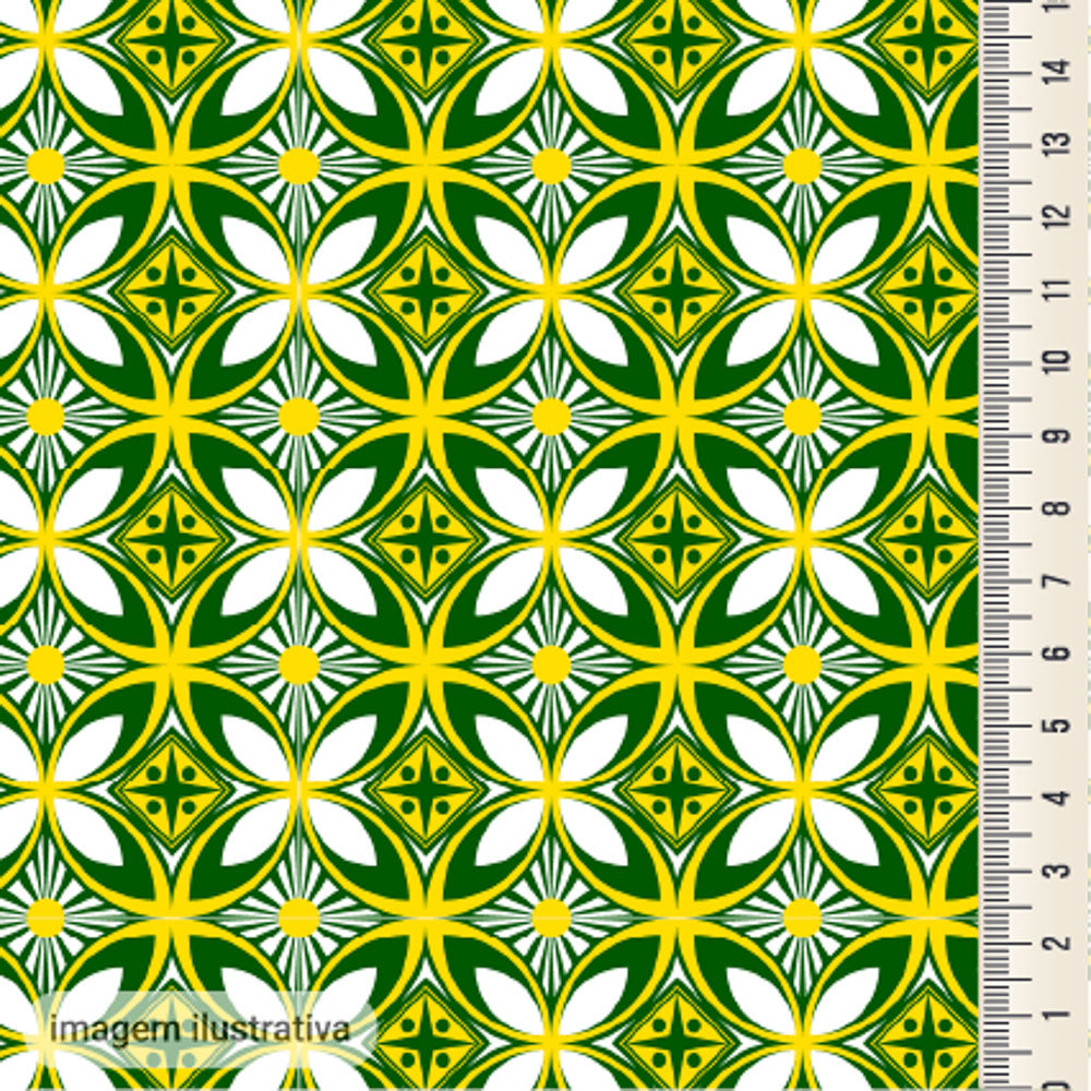 Oxford Digital Geométrico Mosaico Verde