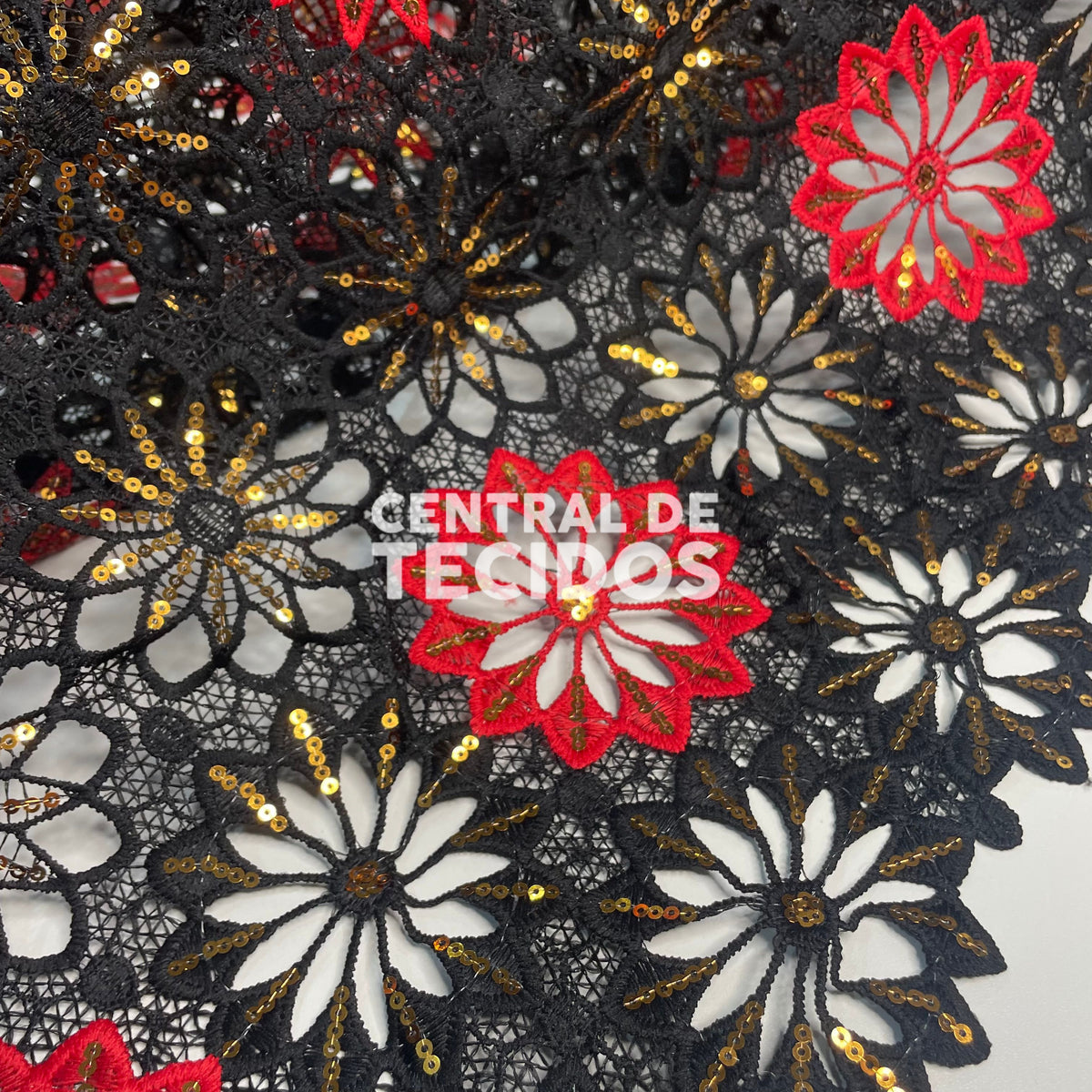 Guipir Luanda Preto e Vermelho