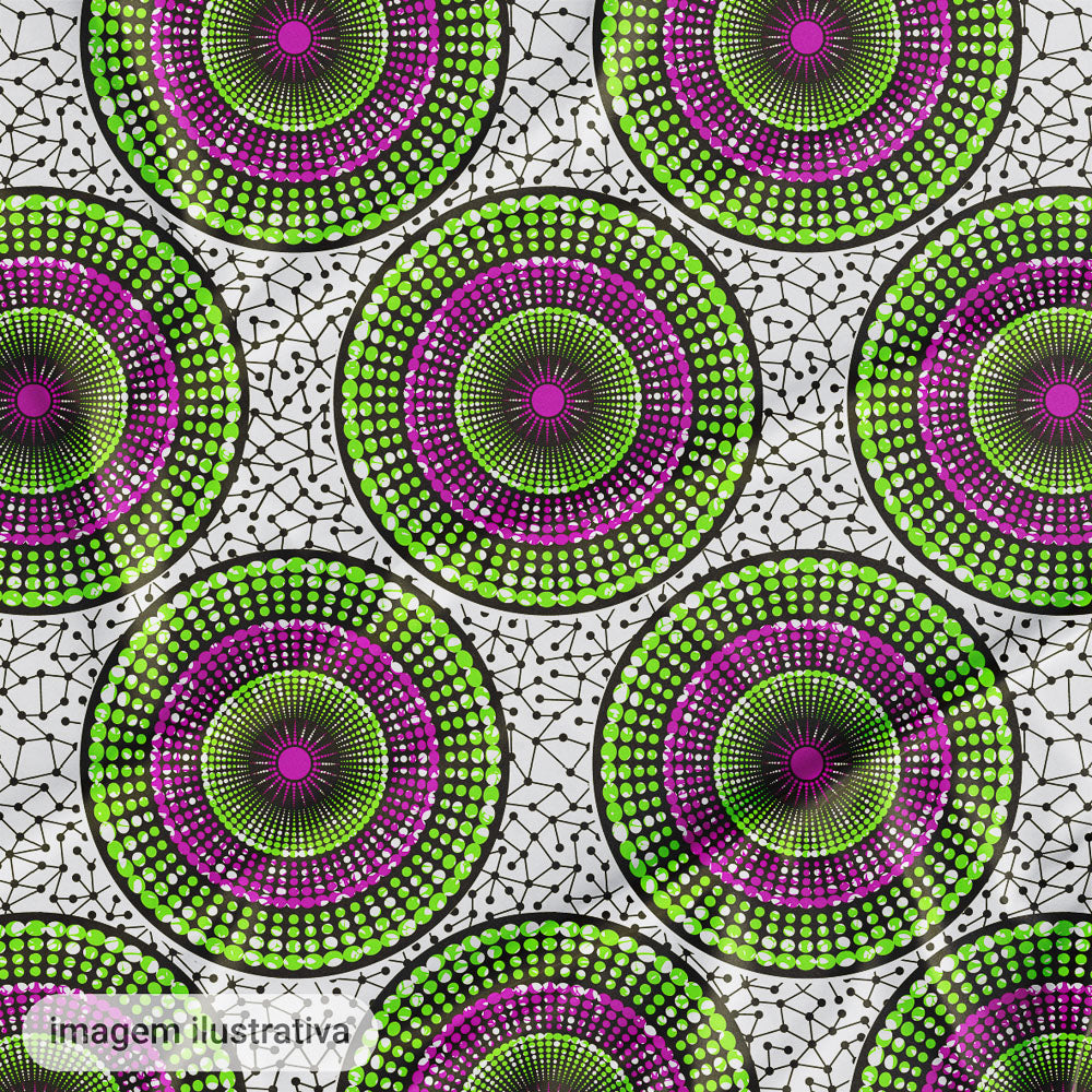 Oxford Digital Mosaico Órbita Roxo e Verde